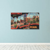 Rochester, Minnesota - Grote Letter-scènes 2 Canvas Afdruk (Insitu (Houten vloer))