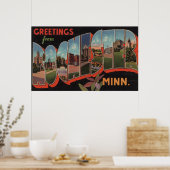 Rochester, Minnesota - Grote Letter-scènes 2 Poster (Keuken)