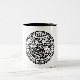 Rochester (New York) City Seal Tweekleurige Koffiemok
