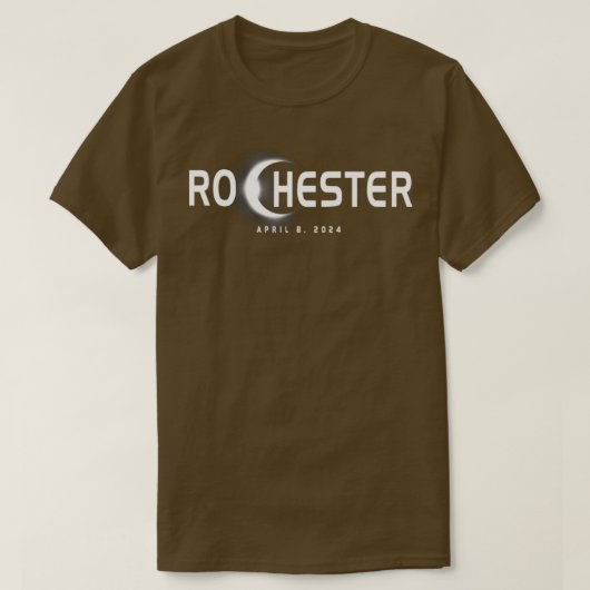 Rochester New York Eclipse Souvenir 8 april 2024 T-shirt (Design voorkant)