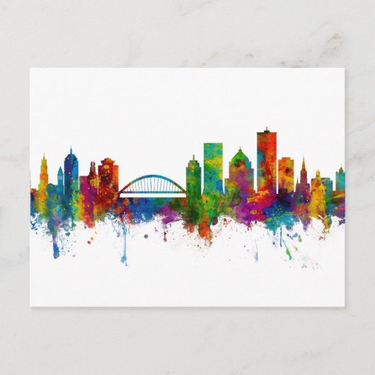 Rochester New York Skyline Briefkaart (Voorkant)