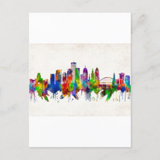 Rochester New York Skyline Feestdagenkaart