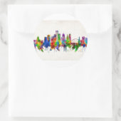 Rochester New York Skyline Ronde Sticker (Tas)