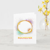 Rochester New York totale zonsverduistering april Kaart (Gele Bloem)