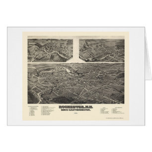 Rochester, NH Panoramic Map - 1884