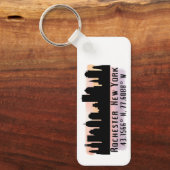 Rochester NY City Skyline Sleutelhanger (Voorkant)