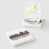 Rochester NY City Skyline Stenen Onderzetter (Zijkant)