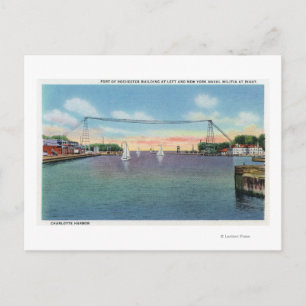 Rochester Port en NY Naval Militia Briefkaart