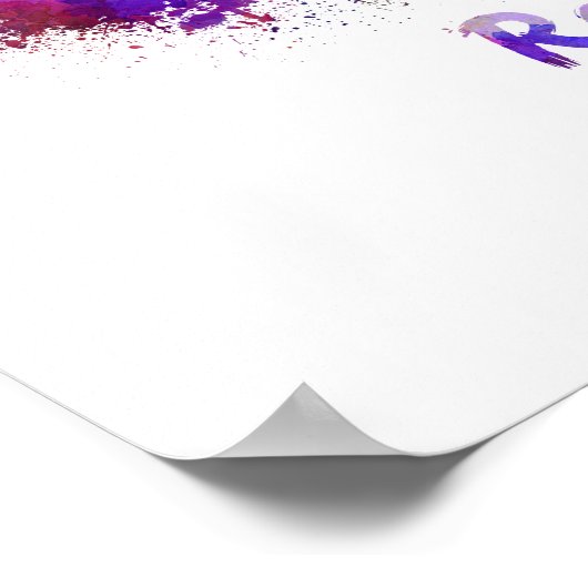 Rochester skyline in waterverf poster (Hoek)