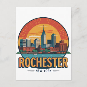 Rochester stadsgezicht New York Verenigde Staten Briefkaart