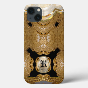 Rochevonne Elegant Baroque Cool Monogram iPhone 13 Hoesje