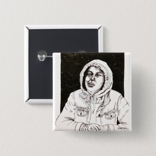 ROCIOOOO VIERKANTE BUTTON 5,1 CM (Voorkant /achterkant)