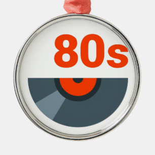 Rock 1980s Music Record Metalen Ornament