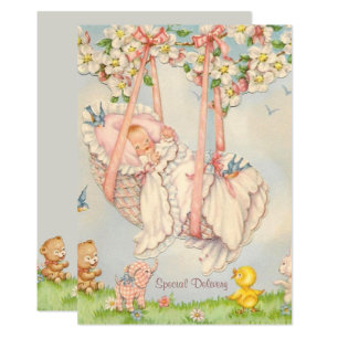 Rock-a-by Baby Birth Announcement Aankondiging