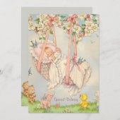 Rock-a-by Baby Faire-part de naissance (Devant / Derrière)