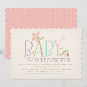 Rock-a-bye Baby shower Uitnodiging - Roze