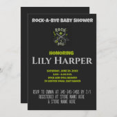 Rock a Bye Guitar Rock Star Baby shower Invitation (Devant / Derrière)