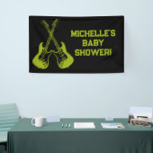Rock a Bye Rock Star Guitare Baby shower bannière (Salon professionnel)