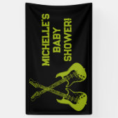 Rock a Bye Rock Star Guitare Baby shower bannière (Vertical)