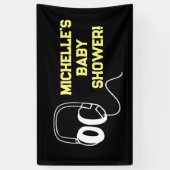 Rock a Bye Rock Star Guitare Baby shower bannière (Vertical)