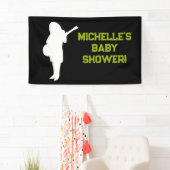 Rock a Bye Rock Star Guitare Baby shower bannière (En situation)