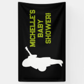 Rock a Bye Rock Star Guitare Baby shower bannière (Vertical)