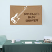 Rock a Bye Rock Star Guitare Baby shower bannière (Salon professionnel)