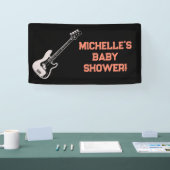 Rock a Bye Rock Star Guitare Baby shower bannière (Salon professionnel)