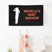 Rock a Bye Rock Star Guitare Baby shower bannière (En situation)