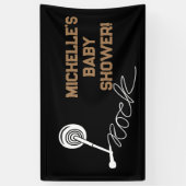 Rock a Bye Rock Star Guitare Baby shower bannière (Vertical)