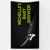 Rock a Bye Rock Star Guitare Baby shower bannière (Vertical)