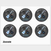 Rock a bye Rockstar Baby shower Favoriser Stickers (Feuille)
