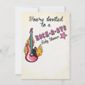 Rock a bye rockstar baby shower Invitations (Dos)