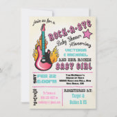 Rock a bye rockstar baby shower Invitations (Devant)