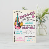Rock a bye rockstar baby shower Invitations (Debout devant)