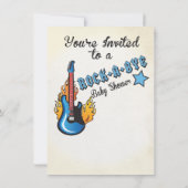 Rock a bye rockstar baby shower Invitations (Dos)