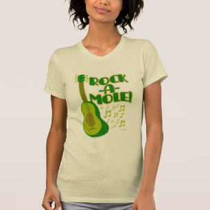 Rock A Mole Funny Avocado Cartoon Slogan Art T-shirt