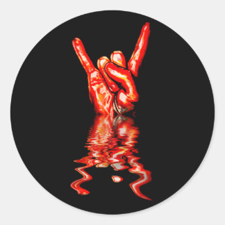 Rock aan. ronde sticker