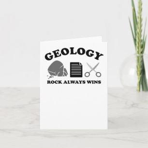 Rock Always Winns - Grappige geologie woordspeling Kaart