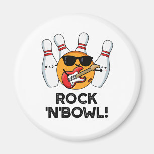 Rock and Bowl Grappige Bowling Pun Magneet