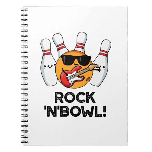 Rock and Bowl Grappige Bowling Pun Notitieboek (Voorkant)