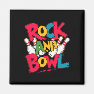 Rock and Bowl Mannen Vrouwen Spelers Tien Pin Bowl Magneet