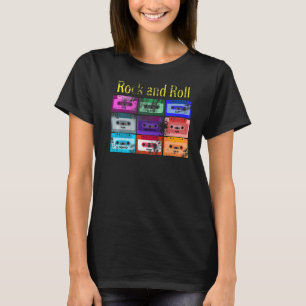 Rock and Rock  Cassette Mix Tapes stress T-shirt