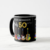 Rock and Roll 50e verjaardag gitaren Mok (Voorkant links)