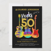 Rock and Roll 50ste verjaardagsfeestje Kaart (Voorkant)