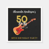 Rock and Roll 50ste verjaardagsfeestje Servet (Voorkant)