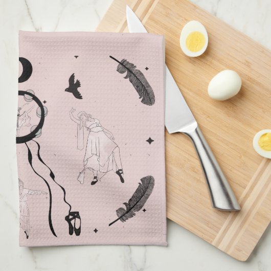 Rock and Roll Ballerina II Theedoek (Quarter Fold)