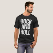 Rock and Roll Bold Typography T-Shirt (Devant entier)