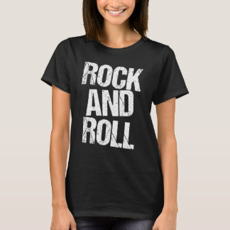Rock and Roll Bold Typography T-Shirt