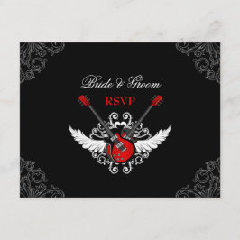 Rock and Roll Bruiloft RSVP-kaart RSVP Kaartje